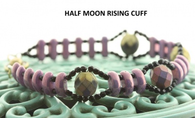 Pattern Half Moon Rising Cuff Bracelet  uses Half Moon  Foc with Bead Purchase